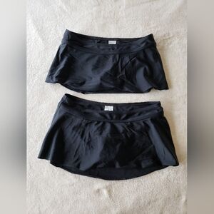 2/$25 Bundle of 2 Kona Sol Black Skirt Style Bikini Bottom Size S